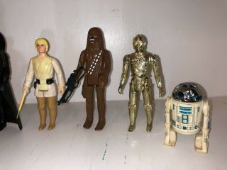 Vintage 1977 - 1980 Star Wars Action Figures Chewbacca,  Darth Vader,  etc.  11 Total 4