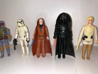 Vintage 1977 - 1980 Star Wars Action Figures Chewbacca,  Darth Vader,  etc.  11 Total 5