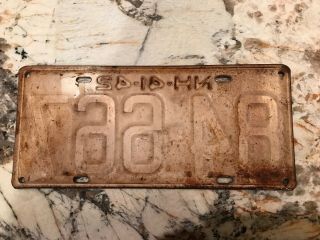 Vintage MANCHESTER HAMPSHIRE LICENSE PLATE TOPPER & PLATE Advertising Sign 6