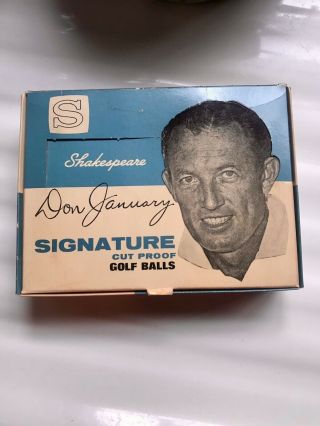 Rare Vintage Don January Nos Boxed 1 - 4 Shakespeare Golf Balls 1960’s