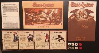Vintage Hero Quest Board Game Milton Bradley Games Workshop 99 Complete 1989 7