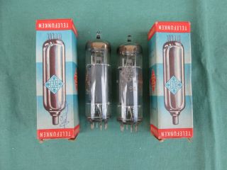 A Pair Vintage Telefunken 6bq5 (el84) Power Tube On Bk - 700 Tube Tester