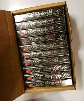 10 Vintage Basf Pro Ii Chromo 90 (made In Usa) Blank Cassette Tapes Hi - Fi