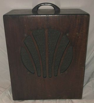 Restored 1940s Kay Wood Vintage Tube Amp Harp Guitar Jensen Field Coil Speaker
