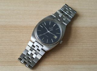 Gent ' s Vintage 1977 Stainless Steel Omega Seamaster Quartz Wrist Watch 2