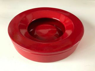 Vintage 1964 Red " Barbados " Ashtray By Angelo Mangiarotti For Danese Milano
