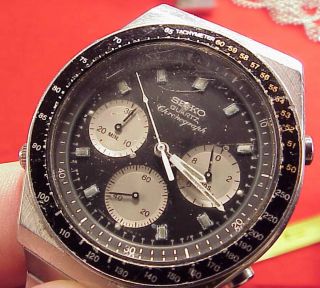 Vintage Seiko Divers 7a28 - 7039 Quartz Chronograph Runs Sweep Hand No Move