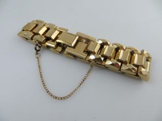 Signed Everfine Vintage Link Bracelet Gold Filled 1/20 12k Gf Safety Chain