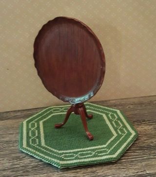 Dollhouse miniature vintage pie crust tilt top table by Andrews Miniatures,  1:12 7