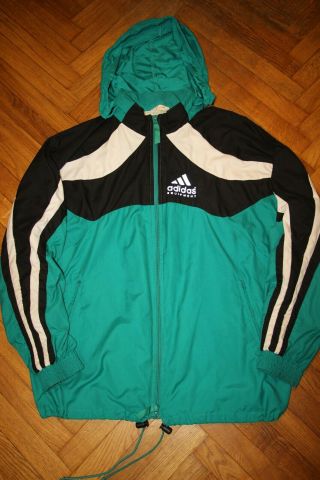 Vintage 90s Adidas Equipment Windbreaker Track Suit Jacket Green Size L/xl
