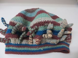 Vintage African Cameroon Men’s Hat,  “ashetu”/crocheted,  Knit
