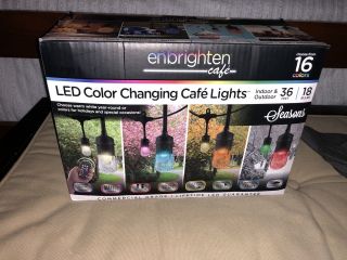 Enbrighten Vintage Seasons Led Warm White And Color Changing Café String Lights