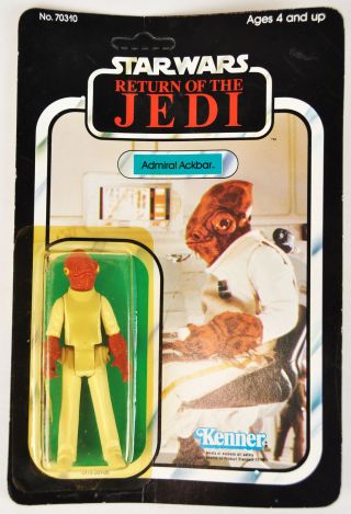 1983 Vintage Star Wars Return Of The Jedi Admiral Ackbar Moc Kenner Carded 70310