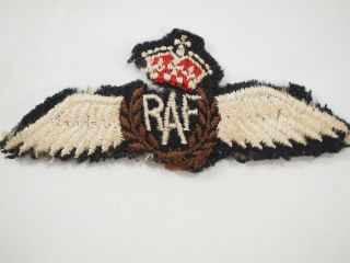 Wwii Raf British Royal Air Force Brevet Kings Crown Cloth Wings