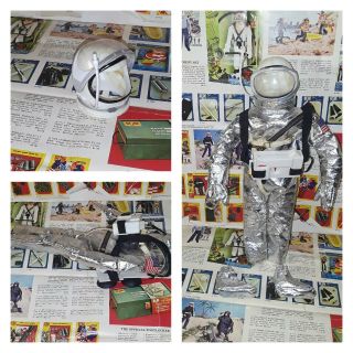 Vintage Gi Joe Action Pilot Astronaut Space Suit 1964 Early 3 Zipper