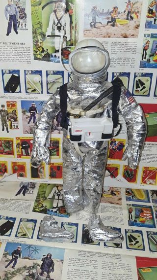 Vintage Gi Joe Action Pilot Astronaut Space Suit 1964 Early 3 Zipper 2