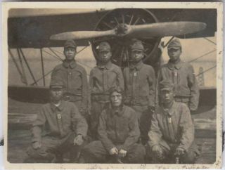 U2 WwⅡ Japanese Army Air Force Photo Pilots Front Of Plane 2