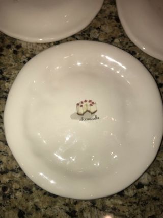 Rae Dunn By Magenta VINTAGE 6 Dessert Plates 8.  25 