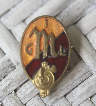 Wwii Italian Fascist Mussolini Youth Leader Gil Badge Lapel Pin