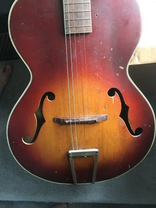 VINTAGE KAY ARCHTOP GUITAR 1930 ' S or ' 40s Awesome Vintage Cherry Sunburst Rare 5