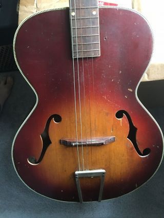 VINTAGE KAY ARCHTOP GUITAR 1930 ' S or ' 40s Awesome Vintage Cherry Sunburst Rare 6