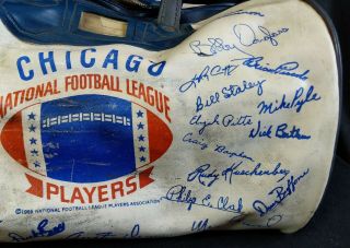 Vintage 1960s 1969 Chicago NFL National Football League Vinyl Bag The Bears 3