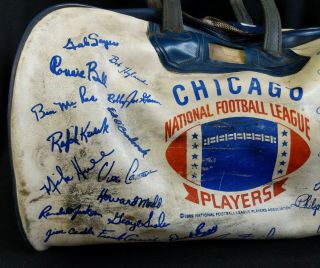 Vintage 1960s 1969 Chicago NFL National Football League Vinyl Bag The Bears 4