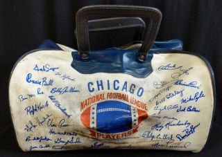 Vintage 1960s 1969 Chicago NFL National Football League Vinyl Bag The Bears 6