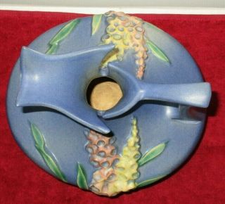 Vintage Roseville Art Pottery USA Foxglove Blue Ewer Vase 4 - 6 1/2 