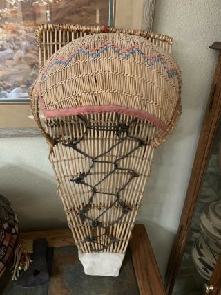 Vintage Native American Woven Cradle Board