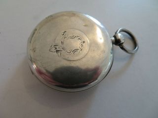 1894 SOLID SILVER J.  W.  BENSON LONDON 13 JEWEL POCKET WATCH RUNNING.  FOR REPAIR 8