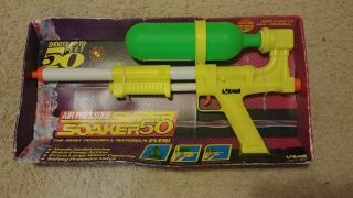 Vintage 1990 Larami Soaker 50 Nib Water Squirt Gun