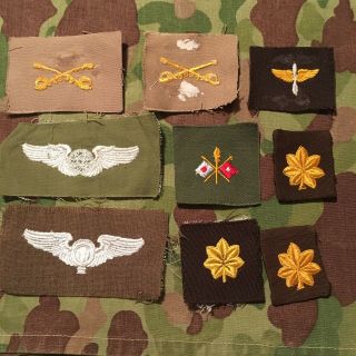 Us Army Air Corps Wwii - Nam Khaki Cloth Pilot Wings Major Cavalry Signal Corps