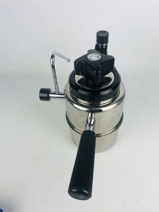 Vintage Elebak Italy Stovetop Espresso Maker Pot Steamer Wand Stainless Steel 4