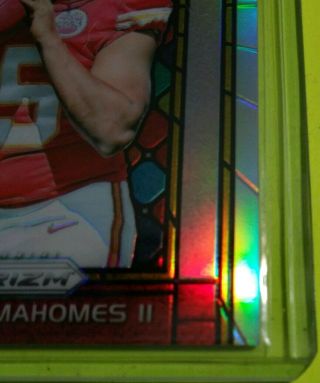 2017 Panini Prizm Patrick Mahomes RC STAINED GLASS Prizm Refractor Rookie Rare 5