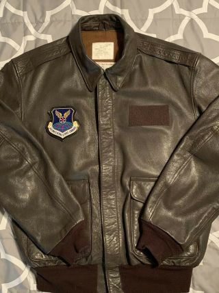Vintage Avirex Leather Bomber A - 2 Flight Jacket - Size 44