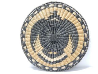 Old Eagle Pictorial Vintage 3rd Mesa Hopi Indian Wicker Basket Tray / Plaque