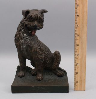 Rare Antique Cast Iron Bradley & Hubbard B&h Cairns Terrier Dog Doorstop Nr