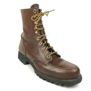 Vintage Red Wing Moc Toe 8.  5 B Brown Leather 7 " Boot 25116 2580 Vibram Montagna