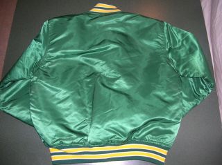 Vintage Early 1990 ' s Oakland A ' s MLB Starter game jacket Large 4