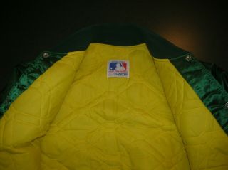 Vintage Early 1990 ' s Oakland A ' s MLB Starter game jacket Large 5