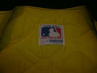 Vintage Early 1990 ' s Oakland A ' s MLB Starter game jacket Large 7