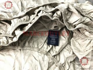 Ralph Lauren 624 Thread Count Cotton Sateen QUEEN Fitted Sheet Vintage Silver 3