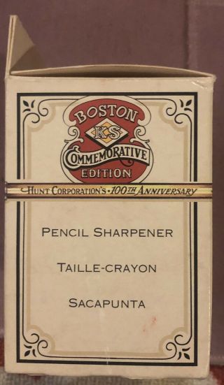 VINTAGE HUNT 100TH ANNIVERSARY BOSTON COMMEMORATIVE EDITION PENCIL SHARPENER ' 99 2