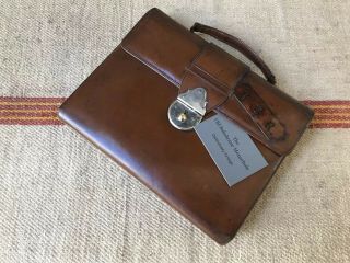 An Antique Leather Writing Briefcase