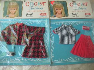 2 Vintage Cricket Tressy Sister Outfit 1960 