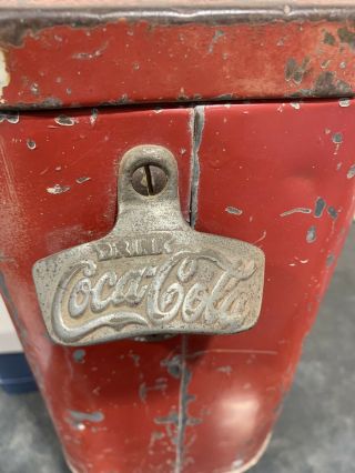 Rare Vintage 1940 ' s Coca Cola Soda Pop Airline Cooler Embossed Metal Sign 5
