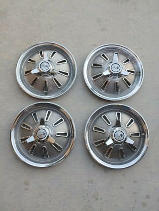 Vintage 1964 Chevrolet Corvette Orig Oem Match Set Hubcaps.  Grt Cond.  Noreserve