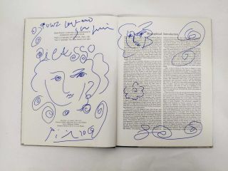 Rare Book Signed By Pablo Picasso With Drawing Dedication By Hand