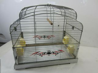 Vintage GenyKage Made in England Bird Cage with Stand 2